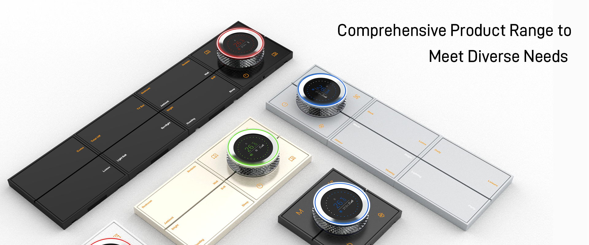 knx smart switch and thermostat panels for smart home